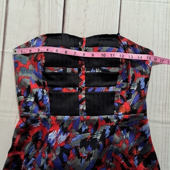 BCBG Strapless Party Dress Cocktail Multicolor Size 6 Formal Wedding Sweetheart - Picture 7 of 14